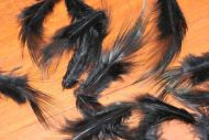Cock Pheasant Rump Feathers Dyed Black 5 gram.Pack