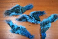 Grey Squirrel Tail Dyed Blue