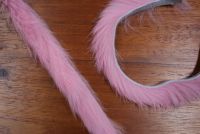 1/4" Magnum Rabbit Zonker Strips Salmon Pink