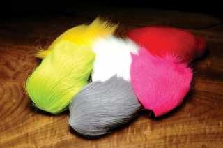 Dyed Deer Belly Hair Olive