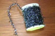 UV Straggle Cactus Chenille Extra Fine Black