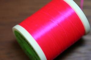 Danvilles Flat Waxed Nylon 210 Den. Flo Red/Pink No. 501