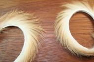 1/8" Rabbit Zonker Strips Natural Light Brown