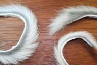 1/8" Rabbit Zonker Strips Natural Grey/Chinchilla