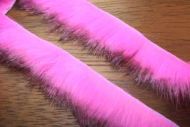 1/8" Crosscut Two Toned Rabbit Strips Black/Flo Hot Pink