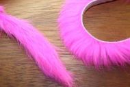 1/4" Magnum Rabbit Zonker Strips Flo. Fuchsia