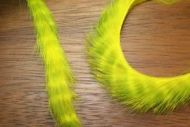 1/4" Magnum Olive Barred Rabbit Zonker Strips Olive/Yellow