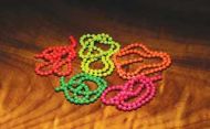 Flourescent Bead Chain Eyes Flo. Chartreuse