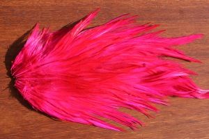 Indian Cock Saddle Dyed Magenta