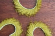 1/8" Olive Barred Rabbit Zonker Strips Lt. Olive/ Olive