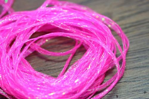 Hareline Mini Flat Fly Braid Flo Pink