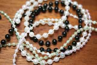 Plastic Bead Chain Eyes Small  Pearl