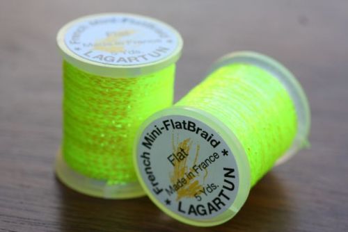 Lagartun Mini Flat Braid Flo Yellow