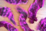 Grey Squirrel Tail Dyed Magenta/Fuchsia