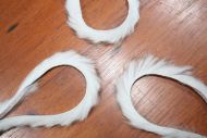 1/8" Black Barred Rabbit Zonker Strips White Black Barred