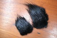 Nutria Skin Patch Dyed Black