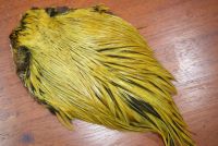 Lathkill Dyed Indian Badger Salmon Cock Capes Golden Olive