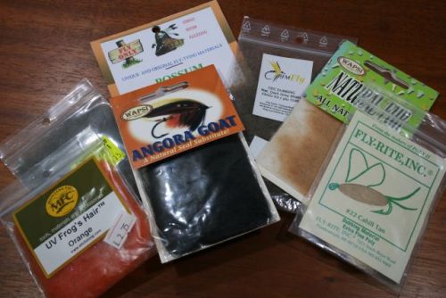7 packs of dubbing. Wapsi, MFC, fly rite, fm fly, fly only 