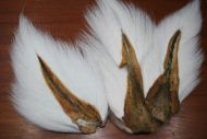 3 white bucktails