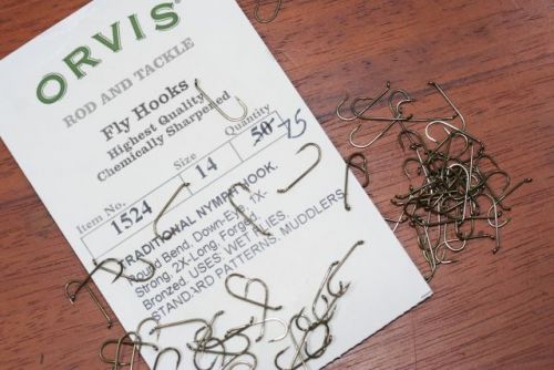 Orvis 1524 Nymph Hooks Size 14. Pack of 75.