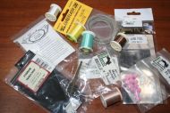 Various fly tying materials and GSP thread