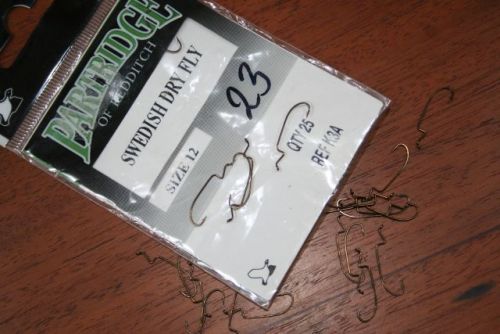 Partridge Swedish Dry Fly Size 12 Pack Of 23