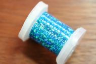 Holographic Tinsel Large Kingfisher/Aqua Blue