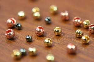 Slotted Tungsten Beads 3.6mm Gold