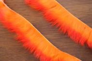 1/8" Crosscut Two Toned Rabbit Strips Hot Orange/Flo Orange