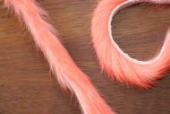 1/4" Magnum Rabbit Zonker Strips Shrimp Pink