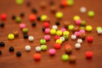 Painted Tungsten Beads 4mm Flo Green