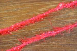 Flybox Small Crystal Hackle Flo Flame Red