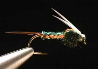 Hareline Midge Diamond Braid Peacock